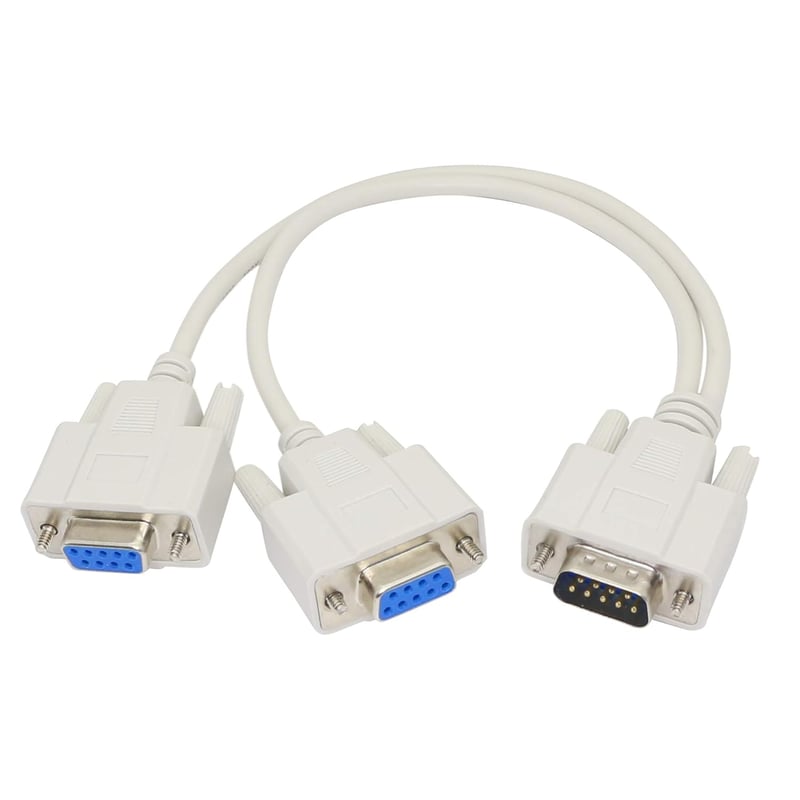 KANGPING 30cm DB9 Y Elosztó Kábel - 1 Apa 2 Anya RS232 Soros Adapter - PC, Ipari Műszerek, Set-Top Box Csatlakoztatásához - Tartós Kivitel
