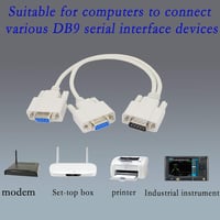 KANGPING 30cm DB9 Y Elosztó Kábel - 1 Apa 2 Anya RS232 Soros Adapter - PC, Ipari Műszerek, Set-Top Box Csatlakoztatásához - Tartós Kivitel 6