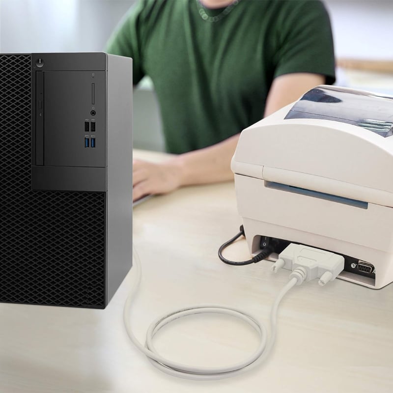 KANGPING DB9-DB25 Átalakító Kábel - RS232 Null Modem Soros Nyomtató Kábel PC, Mac, Linux Eszközökhöz - Adatátviteli Kommunikációs Kábel (1,5