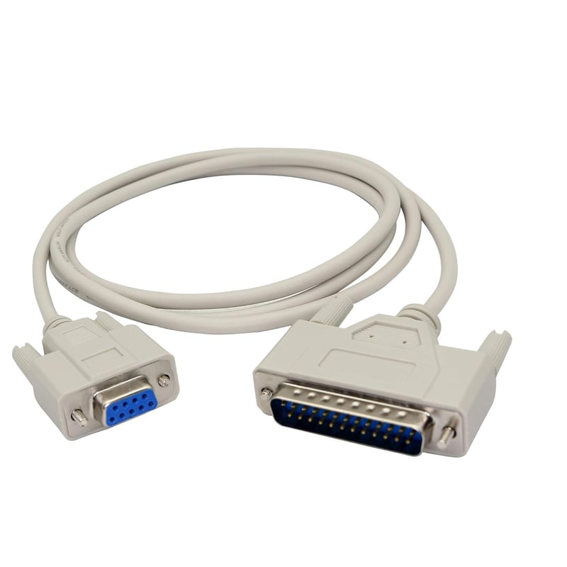 KANGPING DB9-DB25 Átalakító Kábel - RS232 Null Modem Soros Nyomtató Kábel PC, Mac, Linux Eszközökhöz - Adatátviteli Kommunikációs Kábel (1,5