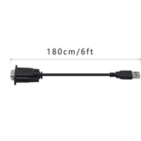 KANGPING RS232 DB9 Női-USB 2.0 PLC Soros Kábel Programozható Logikai Vezérlőkhöz - 1,8m Fekete Adatkábel Számítógéphez és Szerverekhez 5
