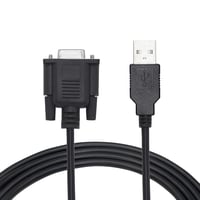KANGPING RS232 DB9 Női-USB 2.0 PLC Soros Kábel Programozható Logikai Vezérlőkhöz - 1,8m Fekete Adatkábel Számítógéphez és Szerverekhez 1