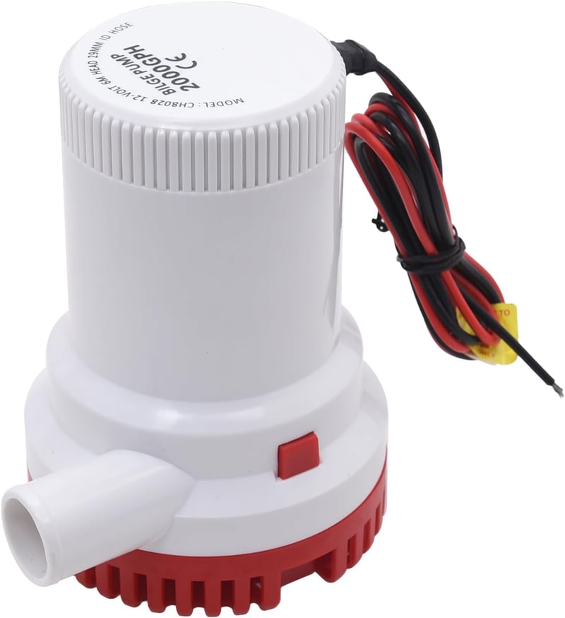 KAOLALI 12V 2000GPH Bilge Szivattyú 29mm Hajó Vízszivattyú Tengerészeti
