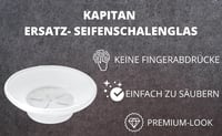 Kapitan szappantartó cserélhető fürdőszobai kiegészítő 2