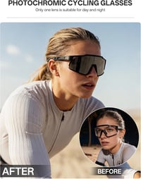 KAPVOE Fotokróm Kerékpáros Napszemüveg TR90 Kerettel 5