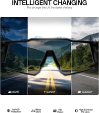 KAPVOE Fotokróm Kerékpáros Napszemüveg TR90 Kerettel 4