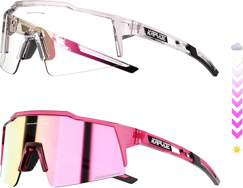 KAPVOE Fotokróm Kerékpáros Napszemüveg TR90 Unisex Sportoláshoz