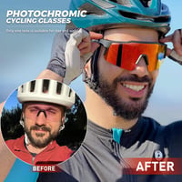 KAPVOE Fotokromatikus Kerékpáros Szemüveg TR90 Keret Férfi Női Átlátszó Sport Napszemüveg Biciklis Védőszemüveg - B02 Adult/Photochromic 2