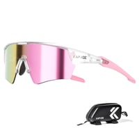 Ochelari de ciclism fotocromatici KAPVOE K198 cu ramă TR90, UV400 - roz 1