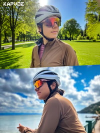 Unisex cyklistické okuliare KAPVOE K347 pánske dámske športové slnečné okuliare MTB cestná cyklistika s nastaviteľnými nožičkami 3
