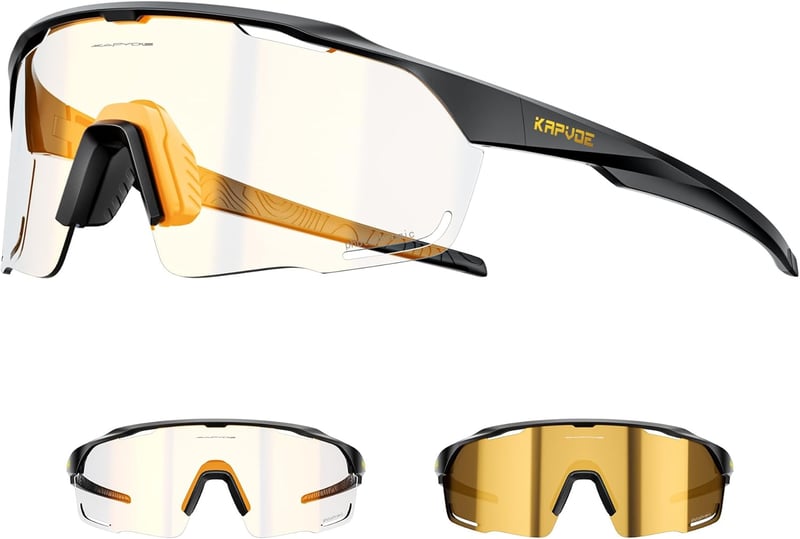 KAPVOE Polarizált Fotokróm Kerékpáros Napszemüveg MTB Sportoláshoz