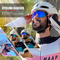 KAPVOE Polarizált Kerékpáros Szemüveg TR90 Kerettel 1 vagy 4 Cserélhető Lencsével Férfi Női Sport MTB Biciklis Napszemüveg 2