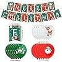 Karácsonyi Parti Dekoráció Szett - Banner, Lufik, Tortadíszek, MEIYAXINWIN 2