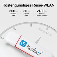 Karbor 4G LTE WiFi USB modem 300 Mbps, mobilný širokopásmový dongle, až pre 10 zariadení, s externou anténou, na cesty a na pracovné účely 5
