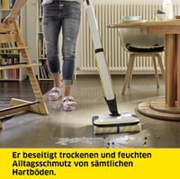 Akumulátorový čistič podláh Kärcher FC 7 Cordless, so 4 rotujúcimi valcami z mikrovlákna, výdrž batérie 45 minút, plošný výkon 175 m² 4