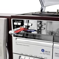 Kompaktný hi-fi systém Karcher KA 320 – CD prehrávač, dvojitý kazetový prehrávač a gramofón 4