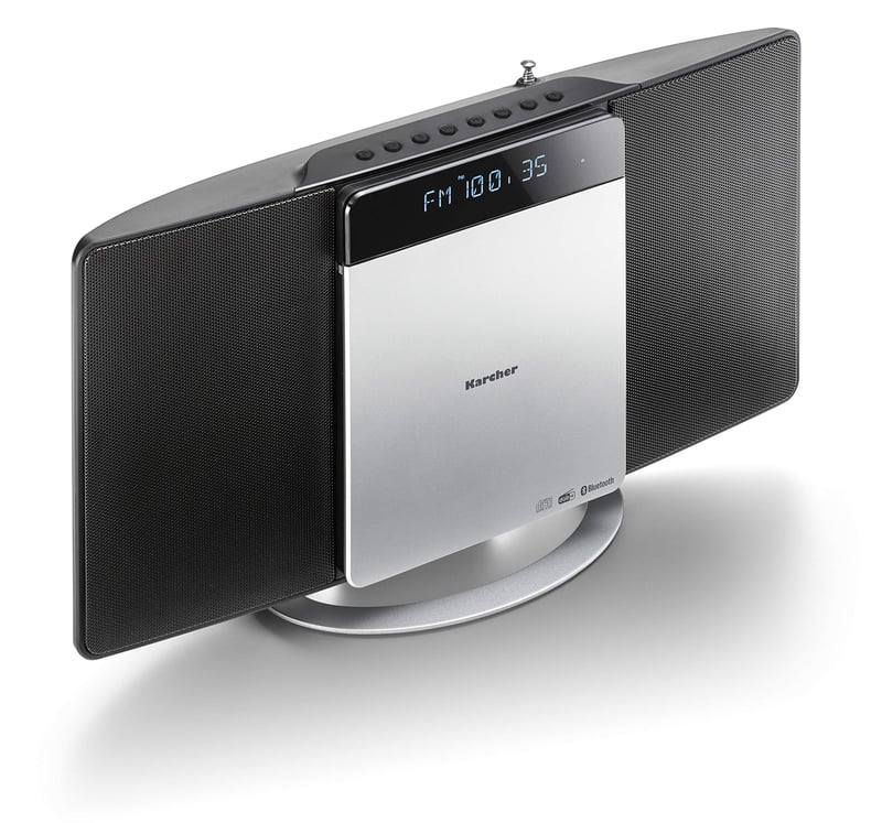 Sistem Stereo Compact Karcher MC 6580D - CD Player, Bluetooth, Radio DAB+ și FM, USB MP3, Ceas deșteptător, Negru