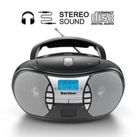Radio portabil cu CD Kärcher RR 5025-B – radio FM, CD player, intrare AUX, mufă pentru căști, alimentare la rețea și baterii, negru 2