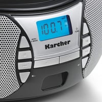 Radio portabil cu CD Kärcher RR 5025-B – radio FM, CD player, intrare AUX, mufă pentru căști, alimentare la rețea și baterii, negru 4
