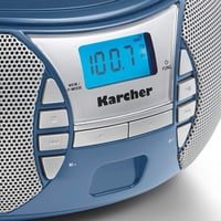 Prenosné rádio s CD prehrávačom Karcher RR 5025-C – CD prehrávač, FM rádio, boombox, AUX-In, napájanie zo siete aj na batérie, modré 3