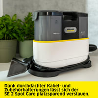 Kärcher SE 2 Spot Care tepovač a vysávač, 450 W, 1,5 l nádrž, plošný výkon 2,89 m², biela, hubica na čistenie škvŕn 8