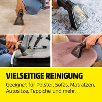 Kärcher SE 2 Spot Care tepovač a vysávač, 450 W, 1,5 l nádrž, plošný výkon 2,89 m², biela, hubica na čistenie škvŕn 2