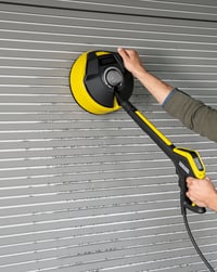 Curățitor de suprafețe Kärcher T-Racer T 5 pentru suprafețe mari - Protecție împotriva stropirii, două duze cu jet plat, negru-galben 6