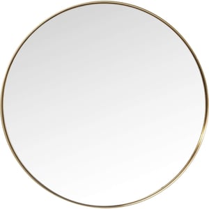 Kare Design Curve MO Brass kerek fali tükör, arany, vékony keret, modern dizájn, 100x100x5 cm