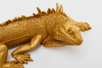 Zidna dekoracija Kare Design Lizard, figura guštera, zlatna, 31x11 cm 4