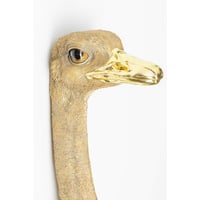 Kare Design Ostrich zlatna zidna dekoracija s motivom noja, ukras za dnevni boravak, 72x19x25 cm 3