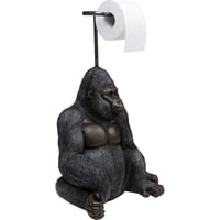 Kare Design držač za rolu papira figura sjedećeg gorile, ručno izrađen dodatak za kupaonicu, 51 cm, crni 2