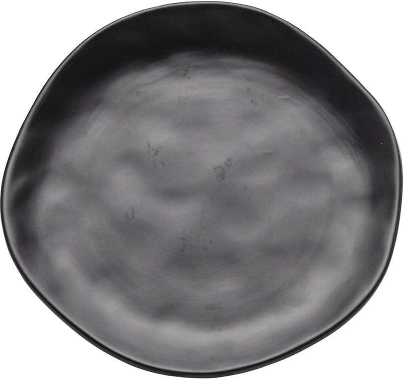 KARE Teller Organic 16 részes fekete kerámia étkészlet 20 cm tányér