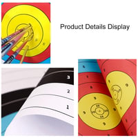 KARELLS Țintă de Arcaș din Hârtie, Disc, Insert 40x40 cm, Țintă pentru Poligon, Foaie pentru Antrenament și Competiții de Tir cu Arcul 3