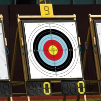 KARELLS Țintă de Arcaș din Hârtie, Disc, Insert 40x40 cm, Țintă pentru Poligon, Foaie pentru Antrenament și Competiții de Tir cu Arcul 4