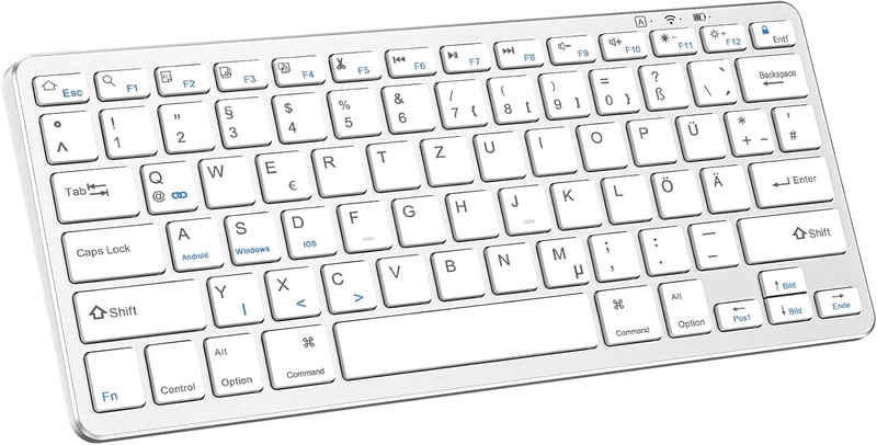 KARFUN Bluetooth Billentyűzet Vezeték Nélküli iPad iPhone Laptop Android iOS