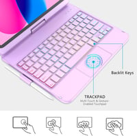 KARFUN iPad 10/11 Billentyűzetes Tok 360° Forgatható Bluetooth QWERTZ Trackpad 2