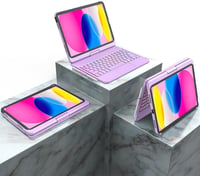 KARFUN iPad 10/11 Billentyűzetes Tok 360° Forgatható Bluetooth QWERTZ Trackpad 7