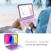 KARFUN iPad 10/11 Billentyűzetes Tok 360° Forgatható Bluetooth QWERTZ Trackpad 5
