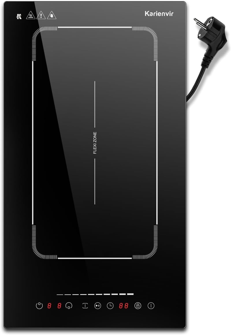 Karienvir 2 égős indukciós főzőlap 30cm, 3500W, érintésvezérlés, időzítő