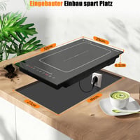Karienvir 2 égős indukciós főzőlap 30cm, 3500W, érintésvezérlés, időzítő 5