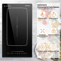 Karienvir 2 égős indukciós főzőlap 30cm, 3500W, érintésvezérlés, időzítő 3