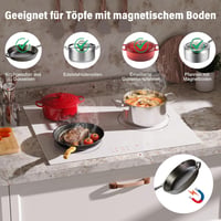 Karienvir 3 zónás beépíthető indukciós főzőlap 60cm fehér 3500W érintésvezérlés 5
