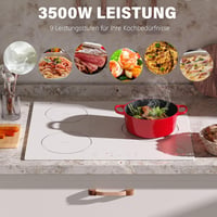 Karienvir 3 zónás beépíthető indukciós főzőlap 60cm fehér 3500W érintésvezérlés 6