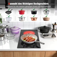 Karinear 2 égőfejes elektromos főzőlap 30 cm, 3000 W, fekete üveg 6