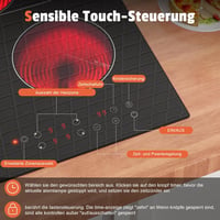 Karinear 4 égőfejes beépíthető kerámia főzőlap 60cm, dupla bővíthető zóna, érintésvezérlés, időzítő - 4 Zone Touch 6600w Standard 2