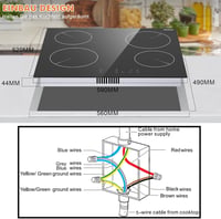 Karinear 4 égőfejes üvegkerámia főzőlap 60cm, beépíthető, érintésvezérlés, 6000W 5