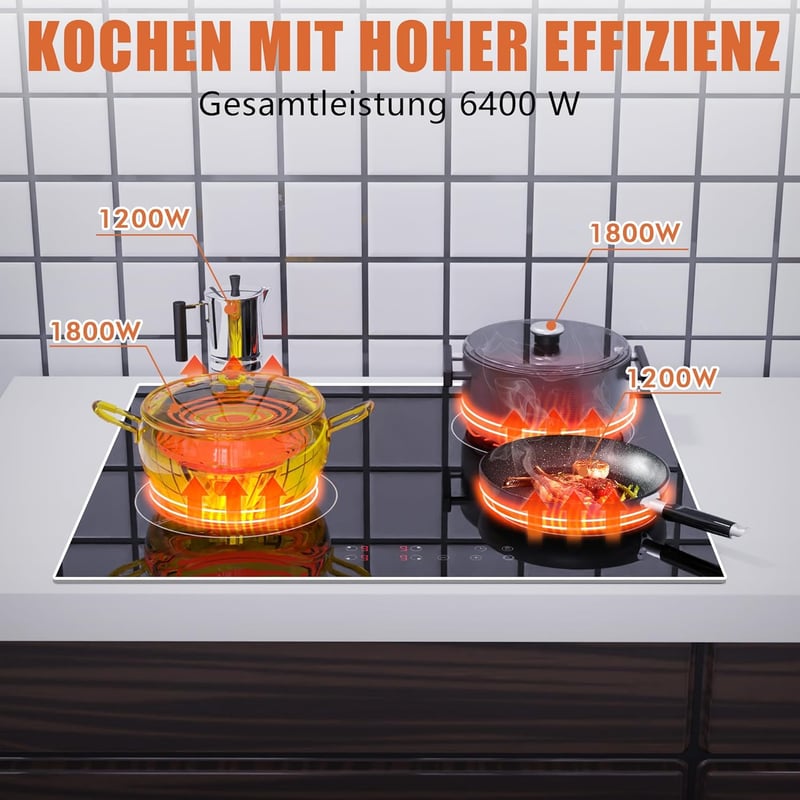 Karinear 4 égőfejes üvegkerámia főzőlap 60cm érintésvezérlés időzítő
