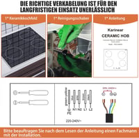 Karinear 4 égőfejes üvegkerámia főzőlap 60cm érintésvezérlés időzítő 4