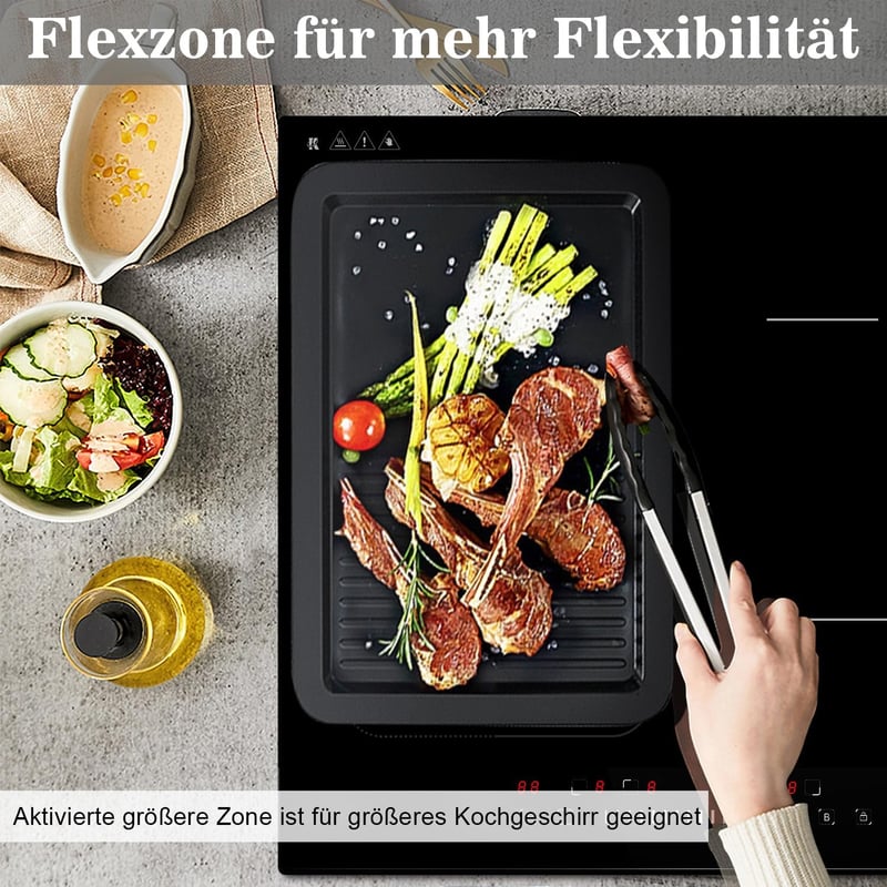 Karinear 4 zónás beépíthető indukciós főzőlap 60 cm Flex Zone csúszkával