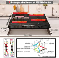 Karinear 4 zónás beépíthető indukciós főzőlap 60 cm Flex Zone csúszkával 4